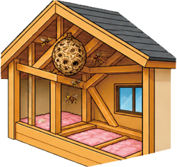 屋根裏・壁の中